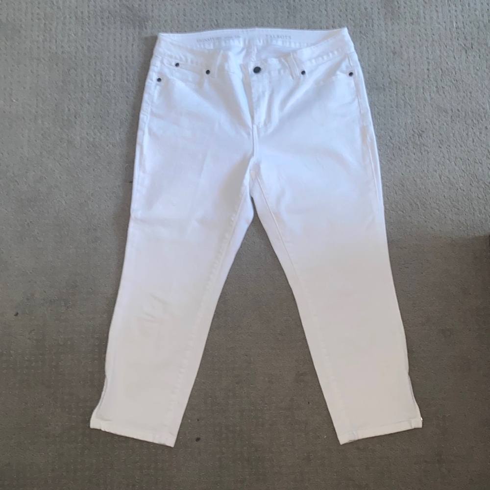 Talbots signature crop with zippers